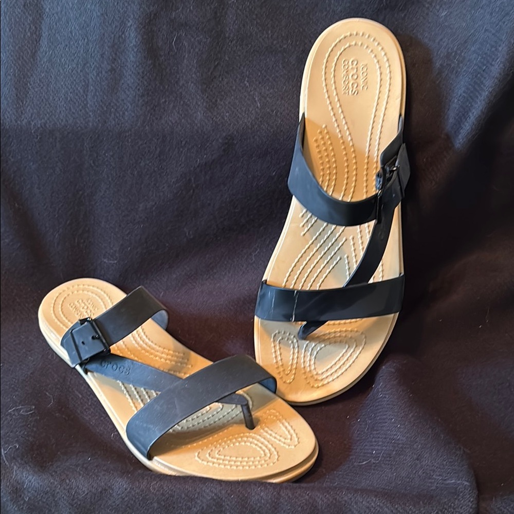 CROCS Black Sandals Comfortable Casual Footwear